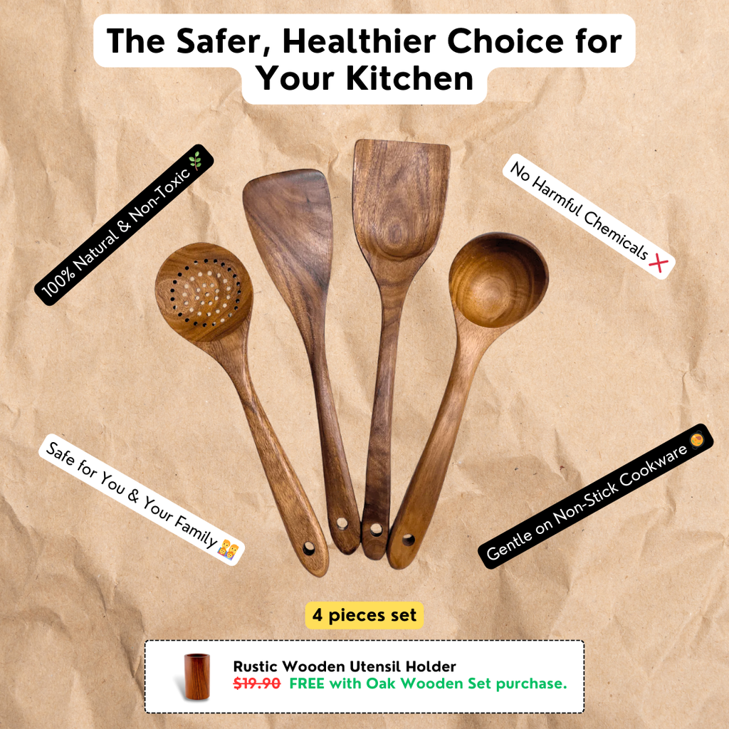 Rustic Wooden Utensil Set